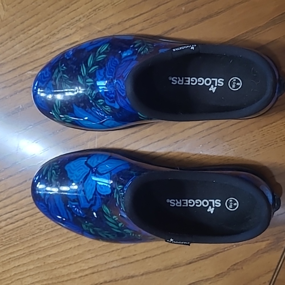 Sloggers Women's Floral Blue Mules